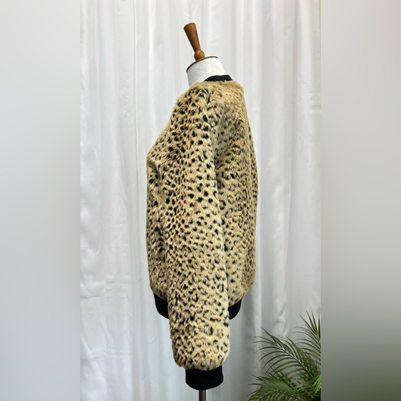JUICY COUTURE faux fur leopard print bomber jacket - Picture 6 of 11
